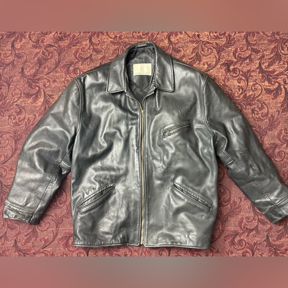 90s London Fog Boxy Leather Jacket - Picture 4 of 8